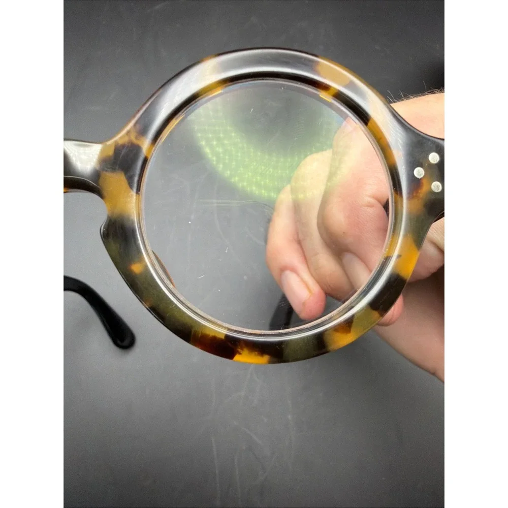 Tart Optical T-Round 43-26 Tortoise Round Eyeglass Frames Handmade Italy